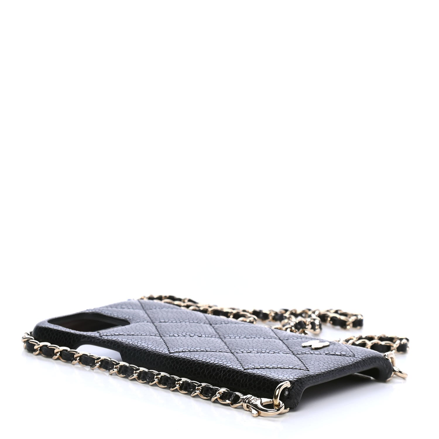 Chanel Caviar Quilted iPhone XI Pro Case With Chain Black 3 of 4