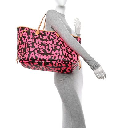 Louis Vuitton Monogram Graffiti Neverfull GM Fuchsia 2 of 14