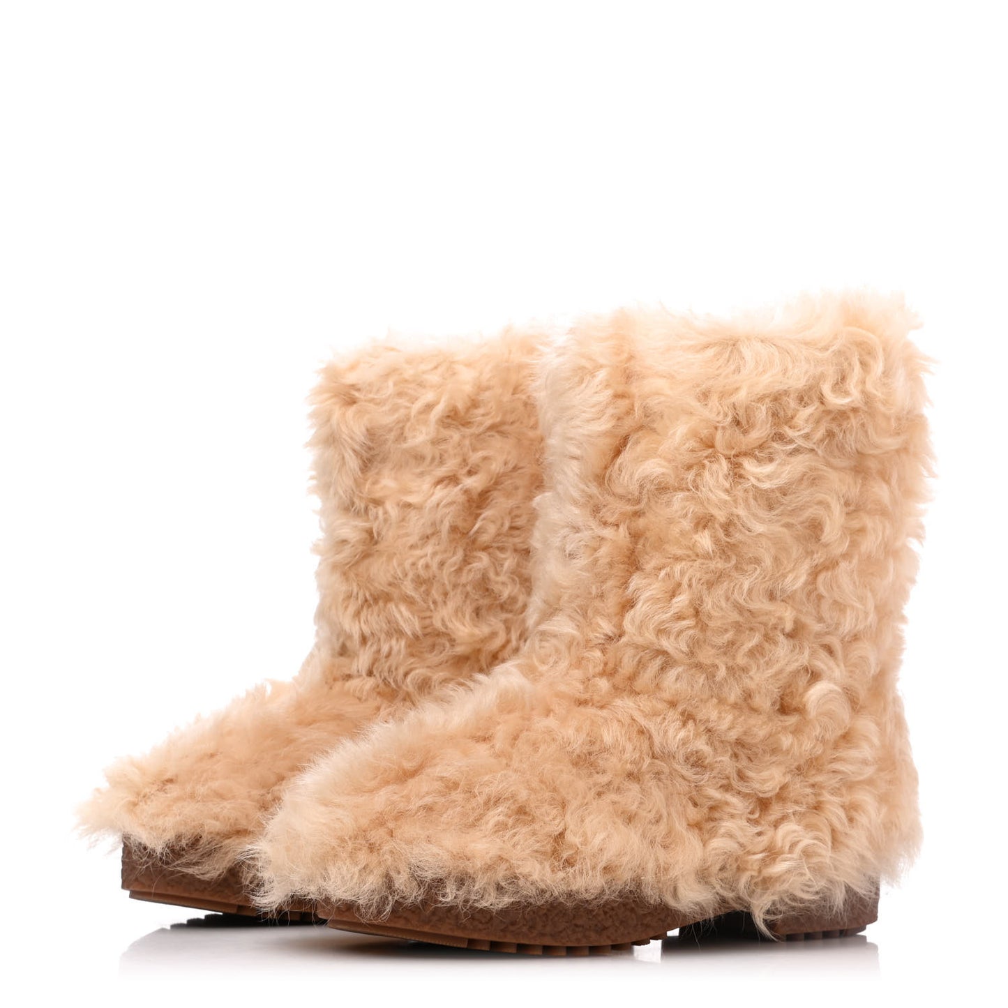 Shearling Lamb Boots 36 Cream