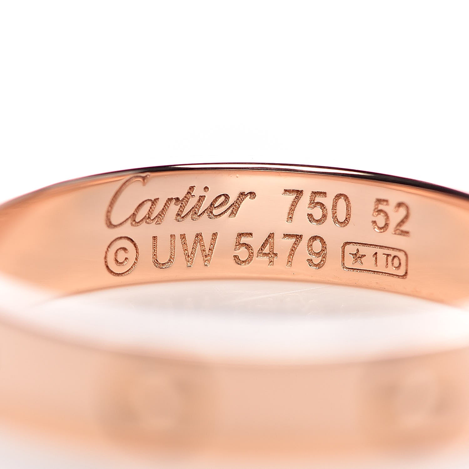 Cartier 18K Pink Gold 3.5mm LOVE Wedding Band Ring 52 6 4 of 5