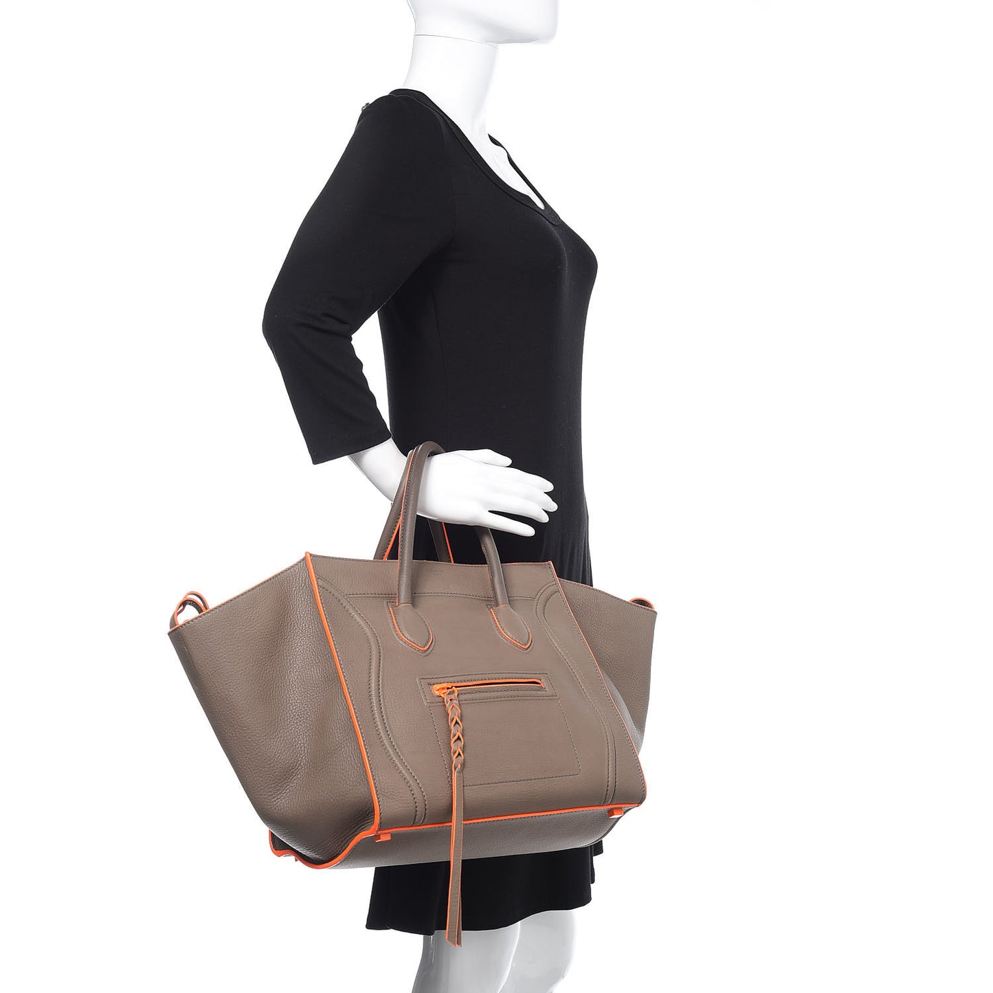 Supple Calfskin Medium Phantom Luggage Grey