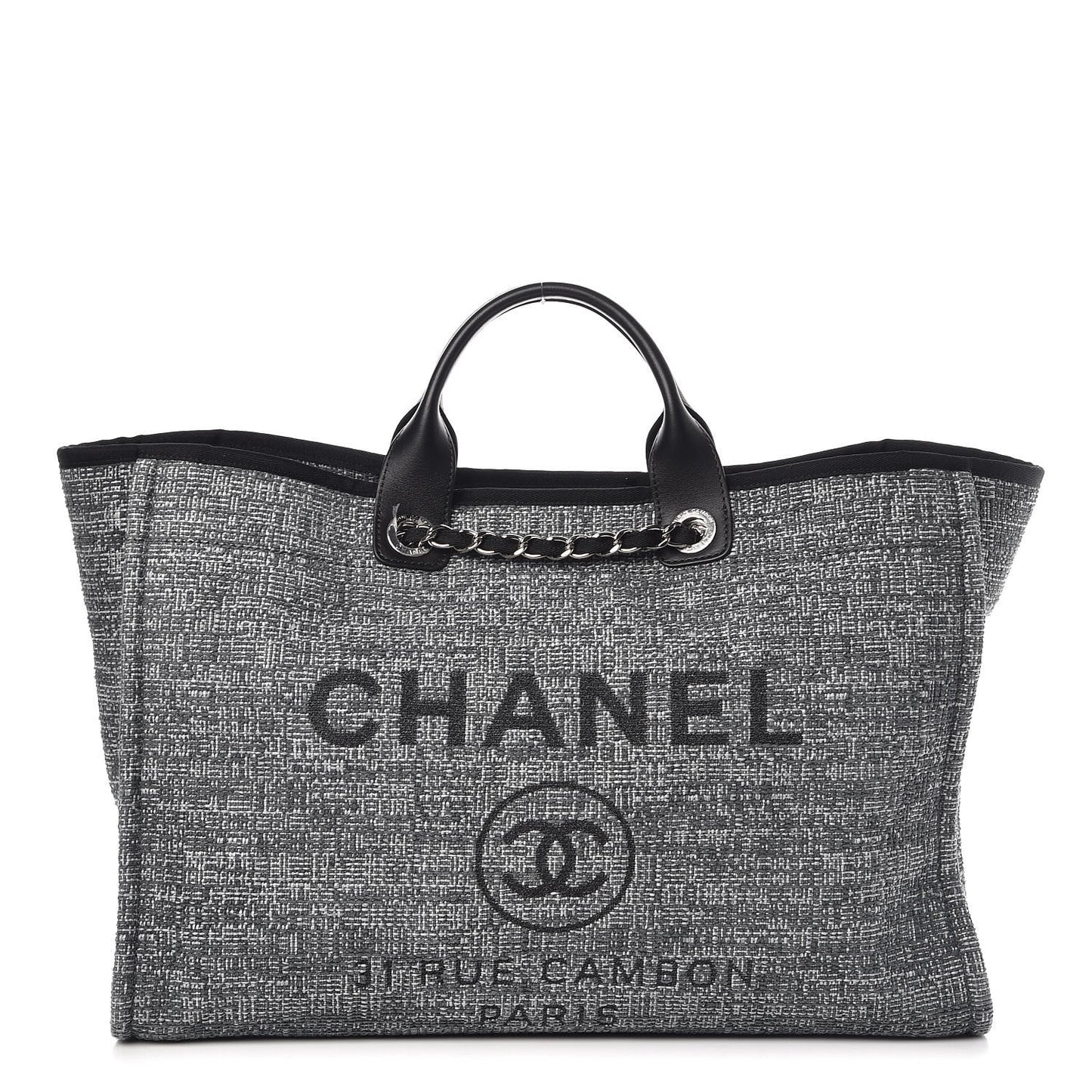 Canvas Large Deauville Tote Charcoal