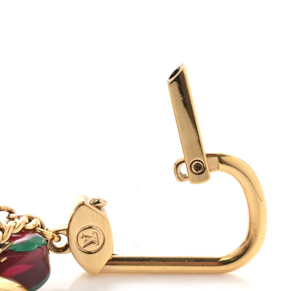 Louis Vuitton Leopard Heart Bag Charm Key Holder Rouge Fauviste 4 of 4