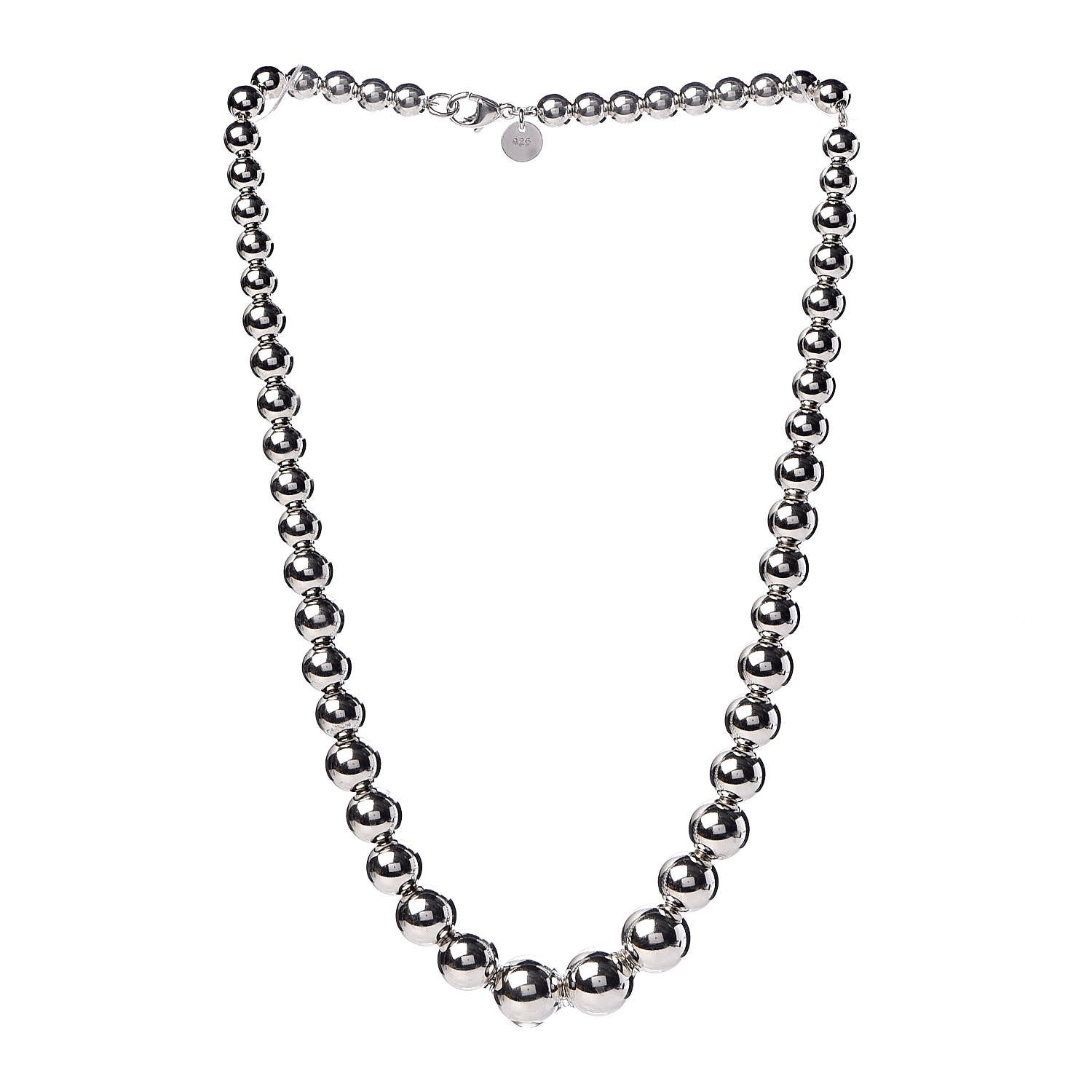 Tiffany Sterling Silver HardWear Graduated Ball Necklace 3 of 6