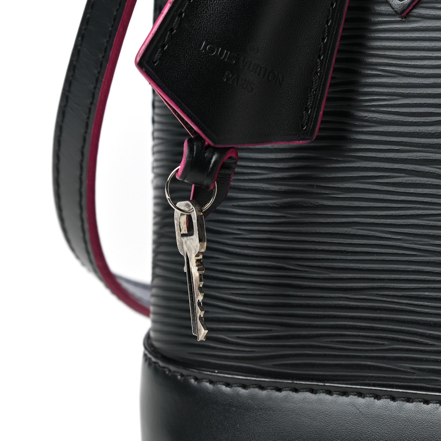 Louis Vuitton Epi Alma BB Black Hot Pink 10 of 12