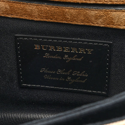 Burberry Derby Calfskin House Check Small Macken Crossbody Bag Black 6 of 10