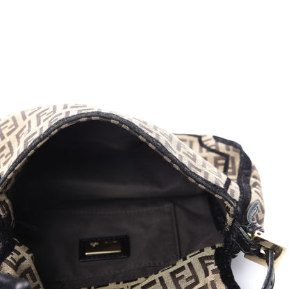 Fendi Zucchino Velvet Vitello Mini Mama Tube Bag Mogano Panna Black 5 of 10