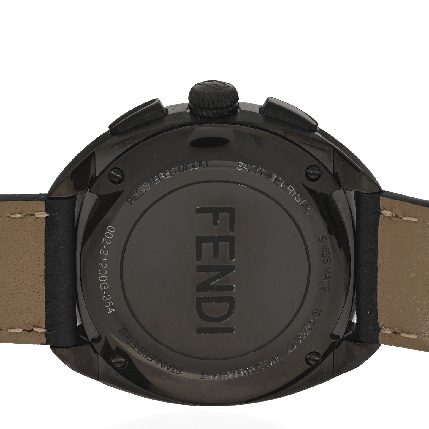 Stainless Steel Calfskin 40mm Momento Bugs Quartz Watch Black