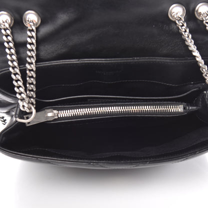 Saint Laurent Calfskin Y Quilted Monogram Small Loulou Chain Satchel Black 5 of 12
