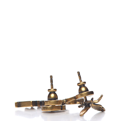 Christian Dior Metal J'Adior Earrings Aged Gold 3 of 4