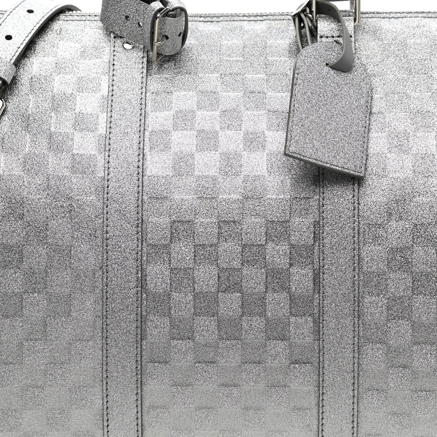 Louis Vuitton Damier Glitter Keepall Bandouliere 50 Silver 6 of 9