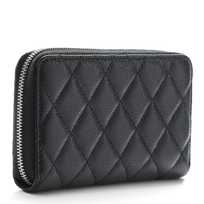 Chanel Caviar Quilted Medium Zip Around Wallet Black 3 of 10