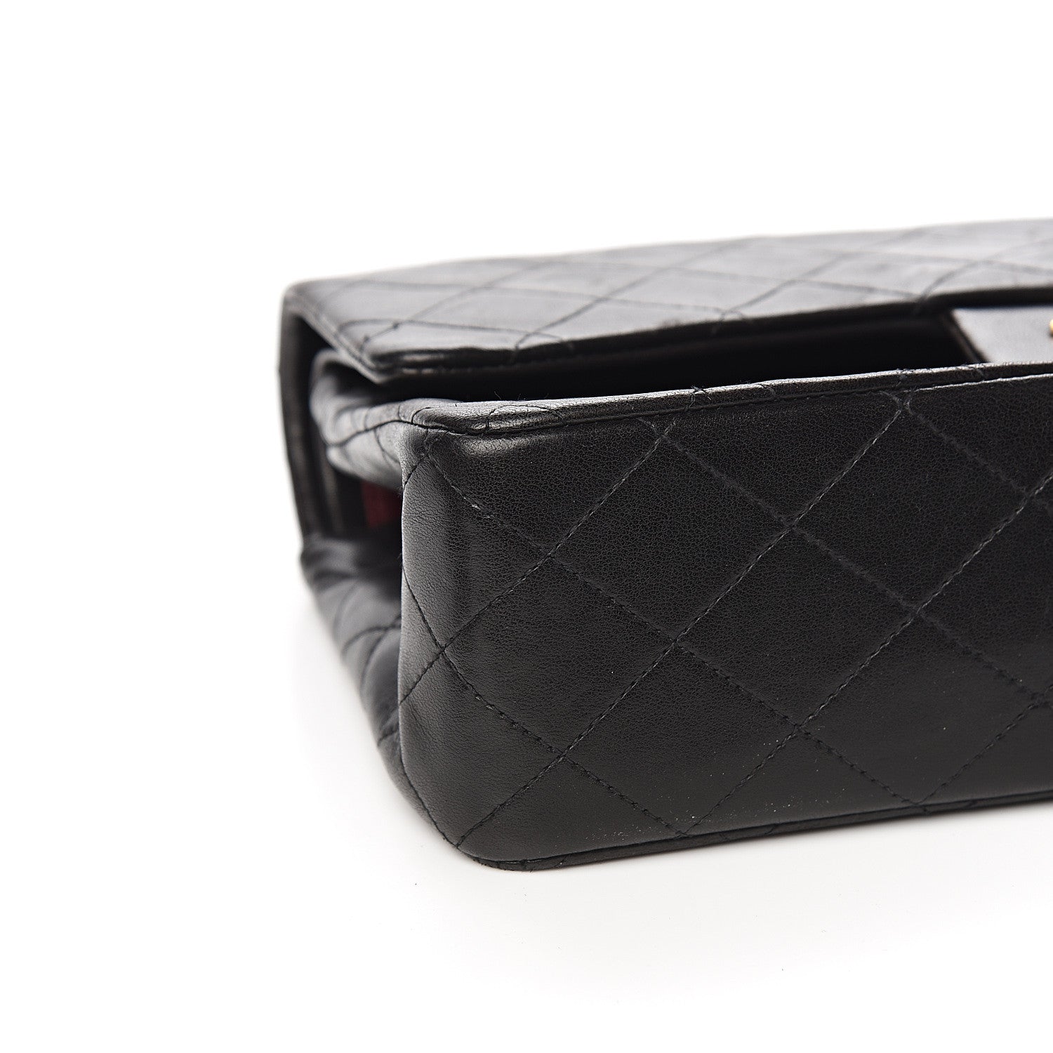 Chanel Lambskin Quilted Medium Double Flap Black 9 of 11