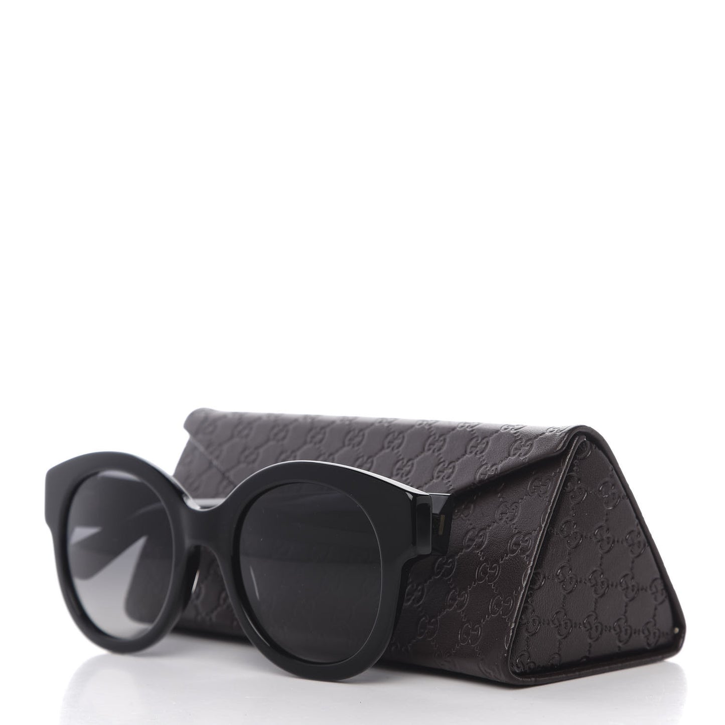 Round Frame GG Star Sunglasses GG0207S Black