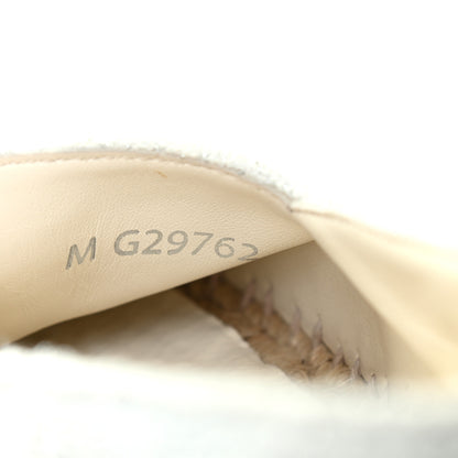 Chanel Tweed Grosgrain CC Espadrilles 38 White Black 7 of 7