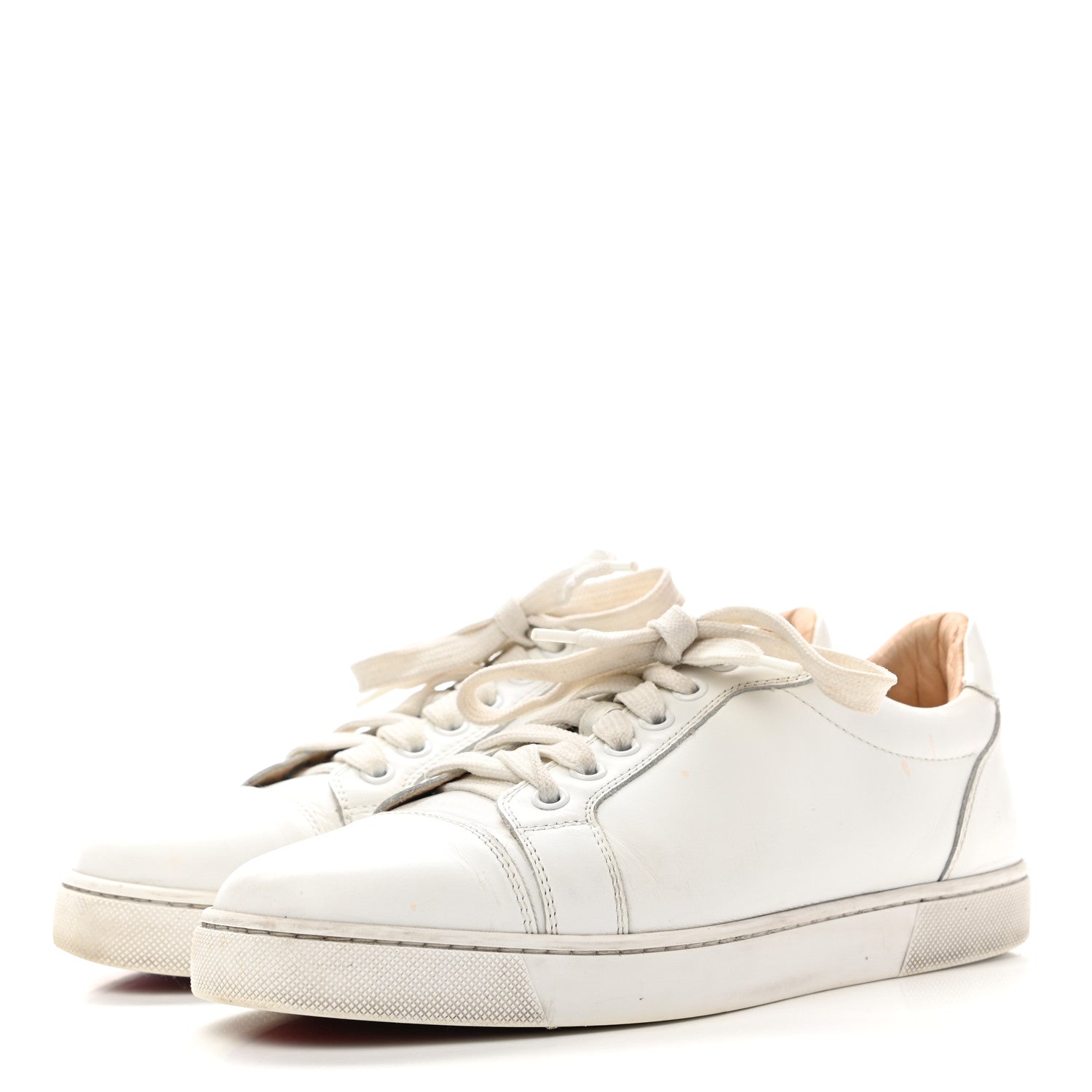 Christian Louboutin Calfskin Vieira Flat Sneakers 37 White 3 of 7