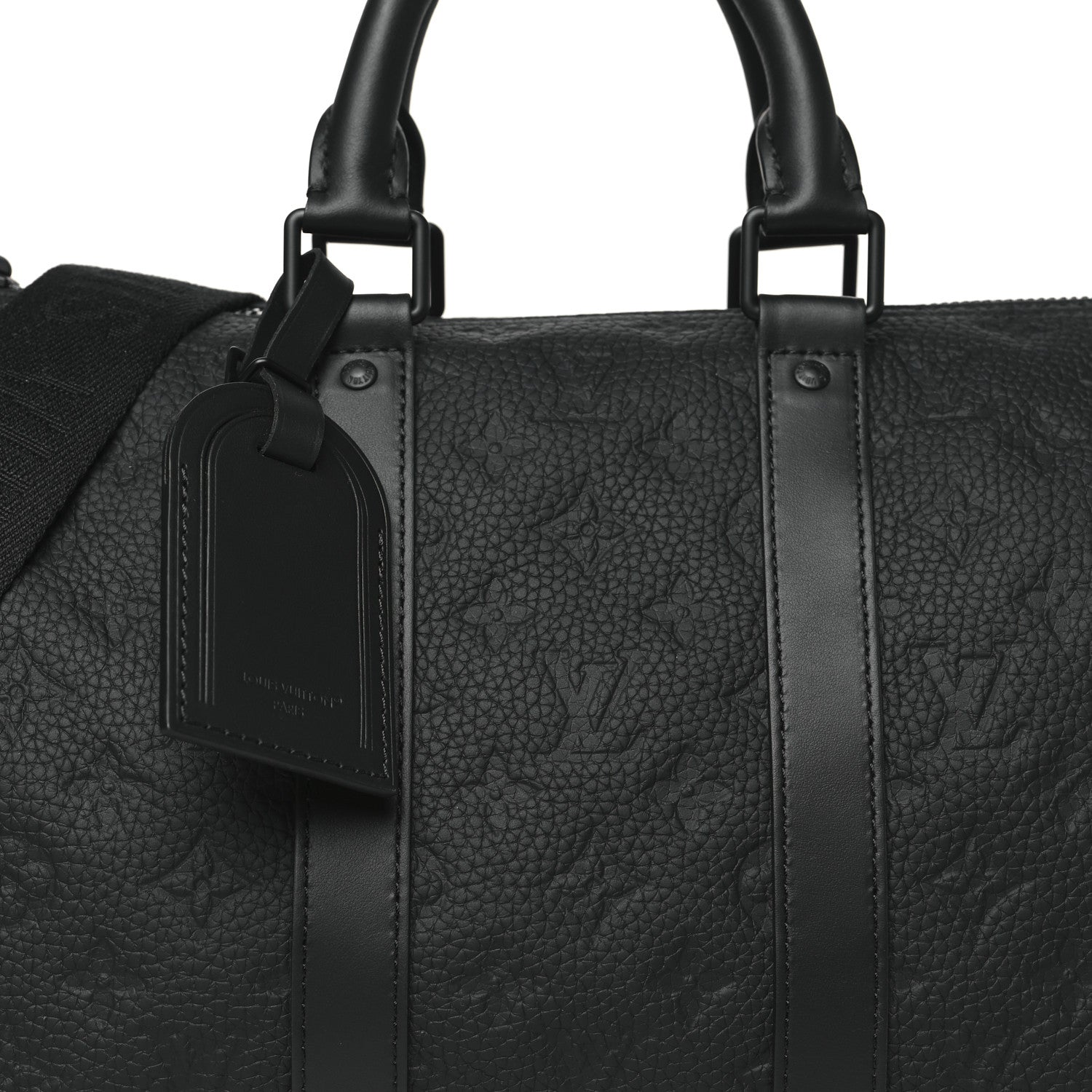 Louis Vuitton Monogram Taurillon Keepall Bandouliere 35 Black 7 of 9