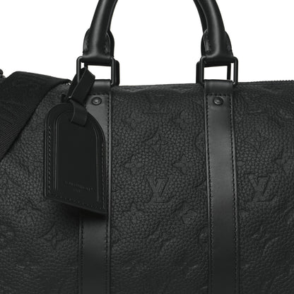 Louis Vuitton Monogram Taurillon Keepall Bandouliere 35 Black 7 of 9