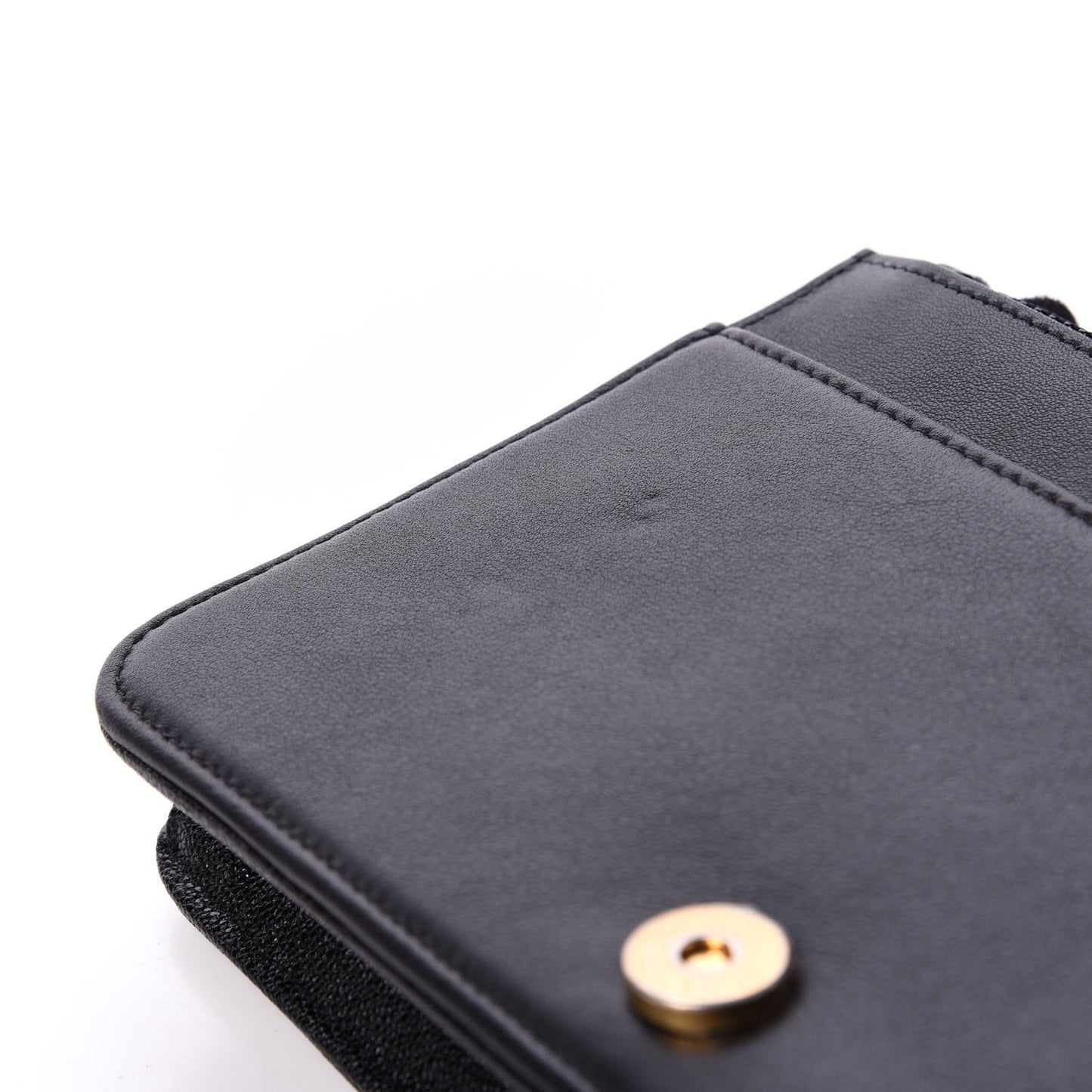 Caviar Quilted Boy Wallet On Chain WOC Black