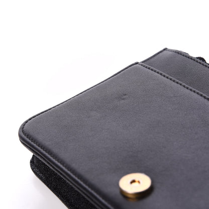 Chanel Caviar Quilted Boy Wallet On Chain WOC Black 7 of 11