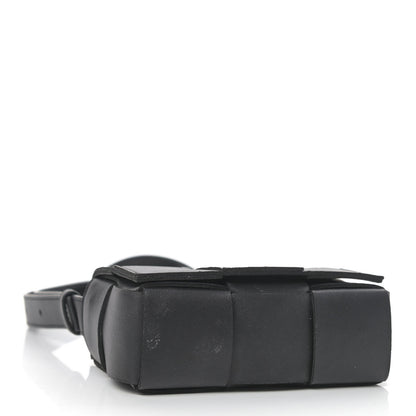 Bottega Veneta Lambskin Maxi Intrecciato Extra Mini Cassette Crossbody Bag Black 4 of 9