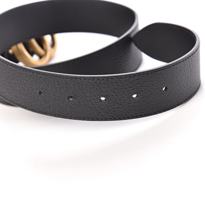 Gucci Textured Calfskin Double G 40mm Belt 80 32 Black 4 of 6