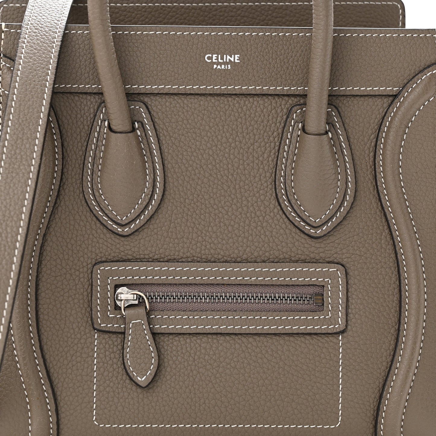 Drummed Calfskin Nano Luggage Souris