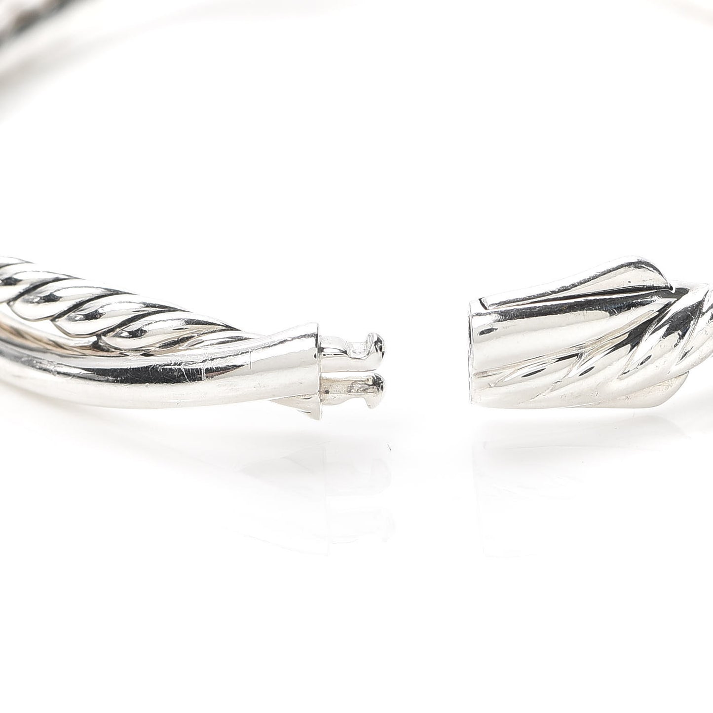 Sterling Silver Diamond Continuance Bangle Bracelet
