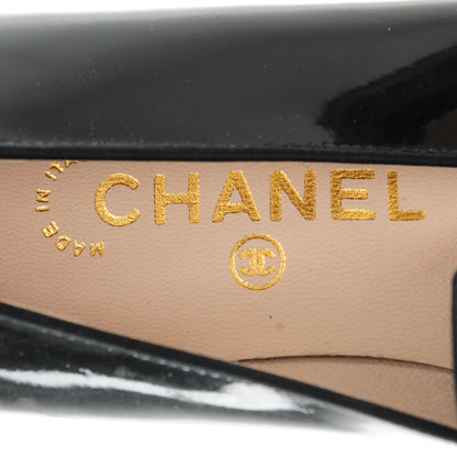 Chanel Patent CC Loafers 38.5 Black 7 of 9