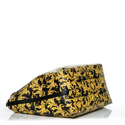Versace PVC Barocco Printed Tote Black Gold 4 of 11