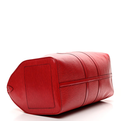 Louis Vuitton Epi Keepall 55 Castillan Red 3 of 10