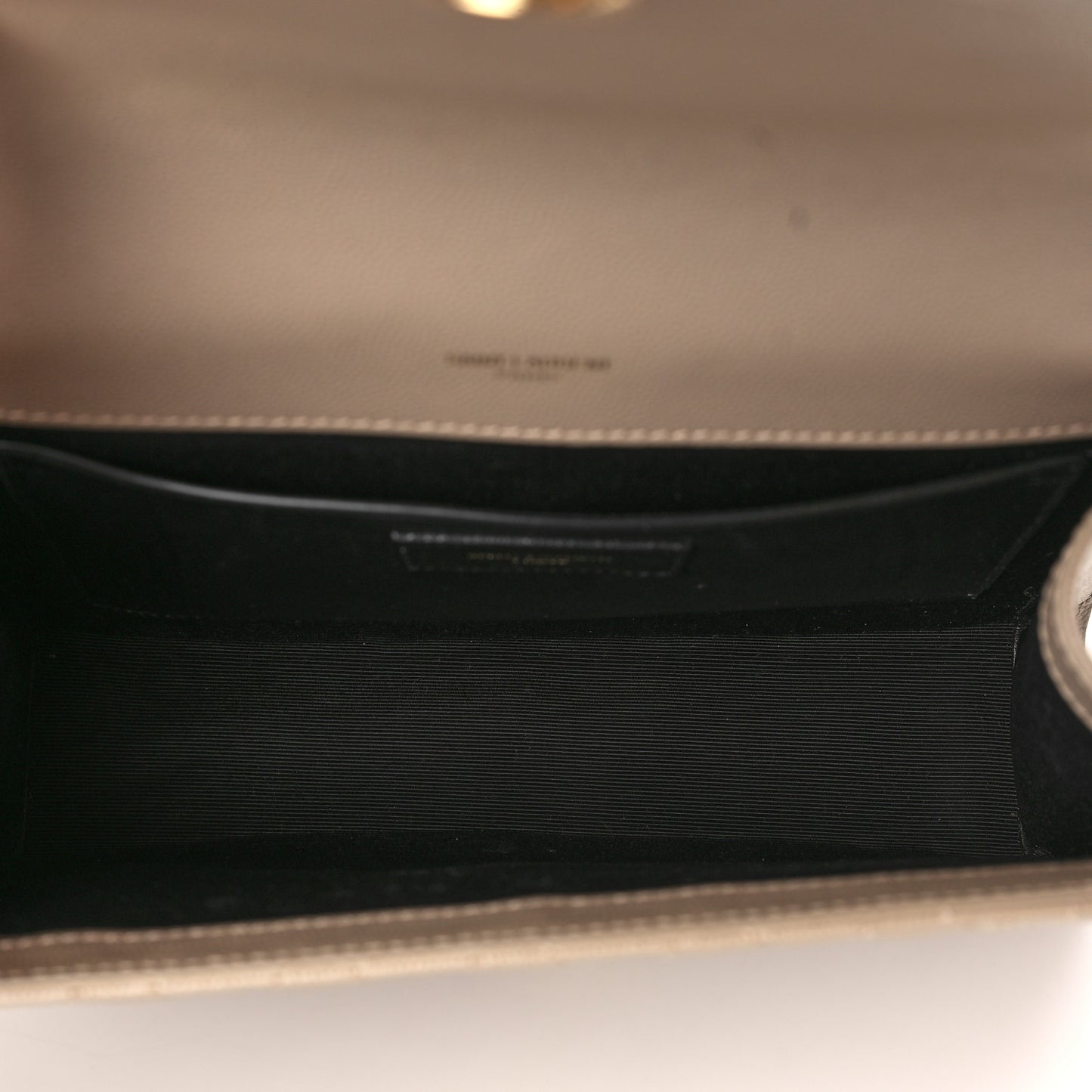 Grain De Poudre Textured Mixed Matelasse Medium Triquilt Monogram Satchel Dark Beige