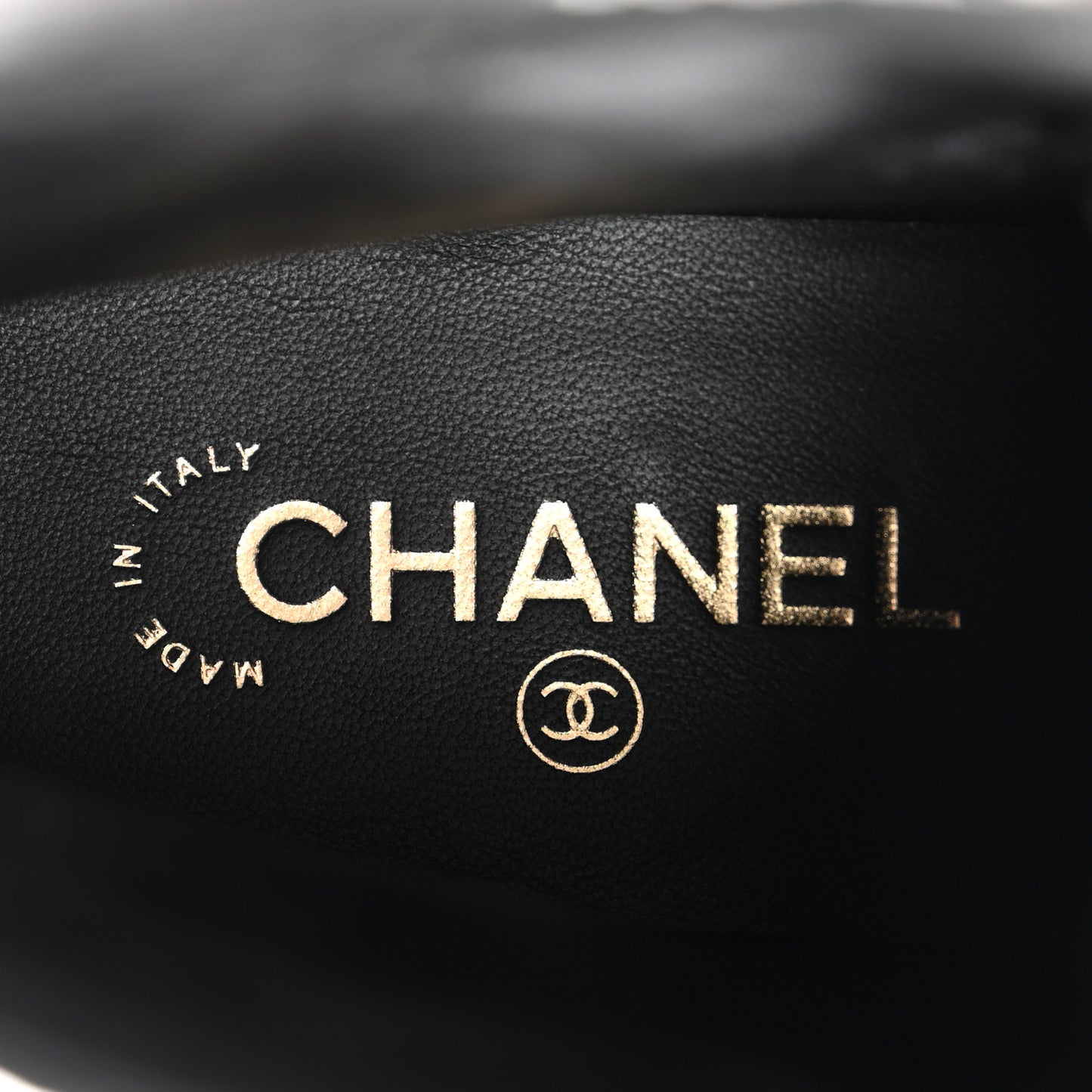 Shiny Calfskin Velvet Pearl Combat Short Boots 37 Black
