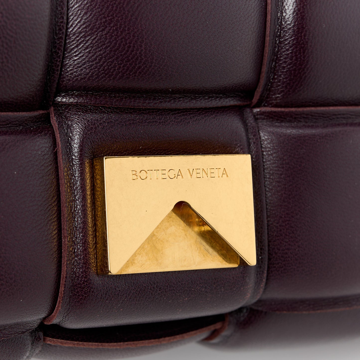 Nappa Maxi Intreccio Padded Cassette Crossbody Bag Grape