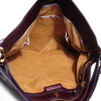 Jimmy Choo Glazed Leather Ayse Shoulder Bag Purple 5 of 7