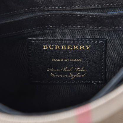Burberry Derby Calfskin House Check Small Macken Crossbody Bag Ink Blue 6 of 11