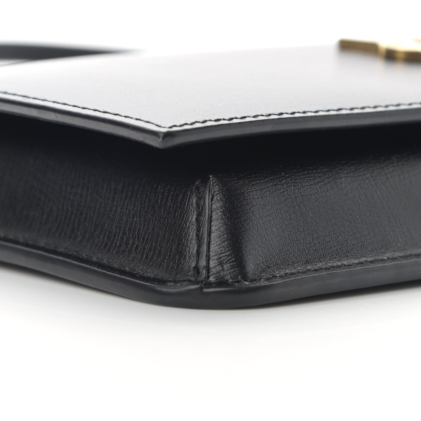 Smooth Calfskin Monogram Phone Holder Crossbody Black