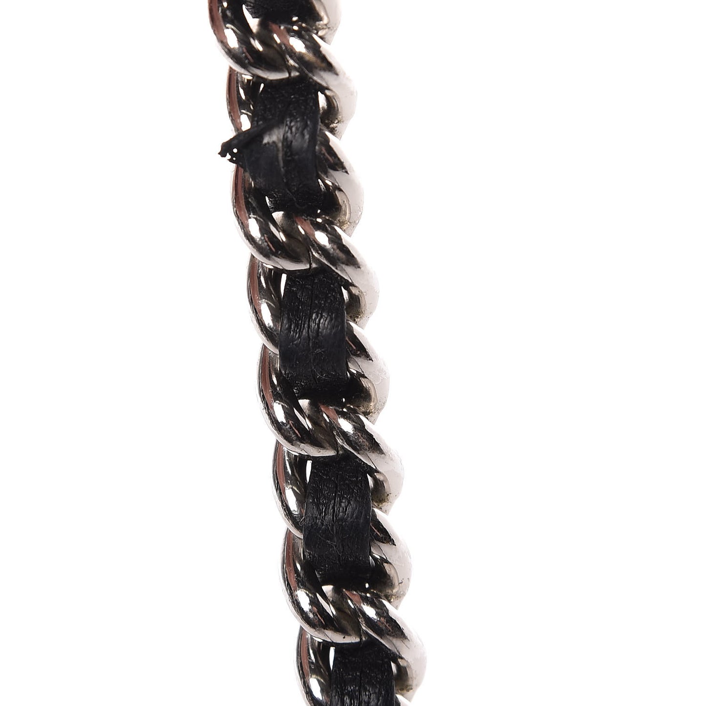 Washed Lambskin Quilted Medium Chain Around Messenger Black