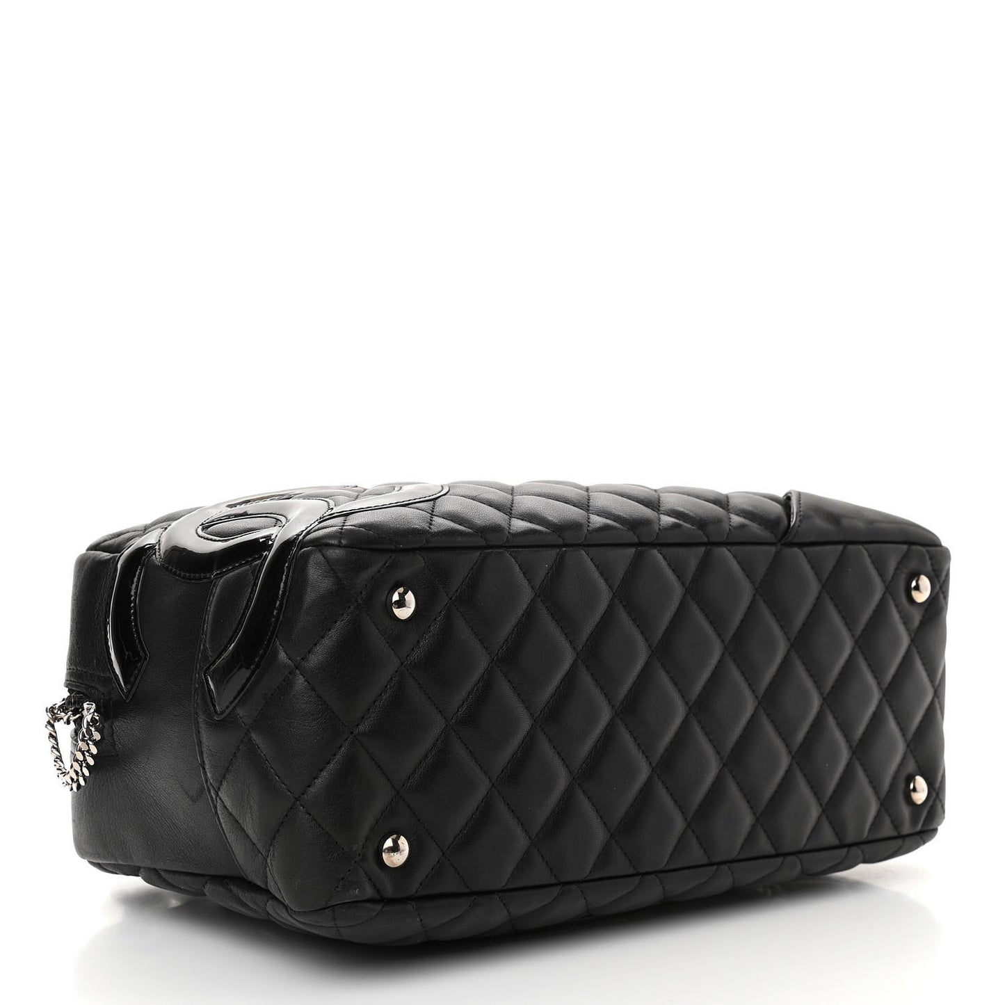 Calfskin Quilted Large Cambon Bowler Black