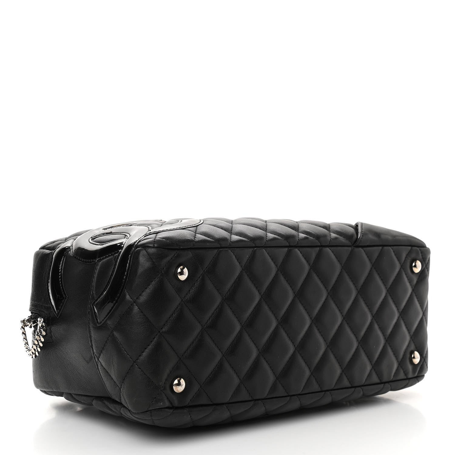 Chanel Calfskin Quilted Large Cambon Bowler Black 4 of 10