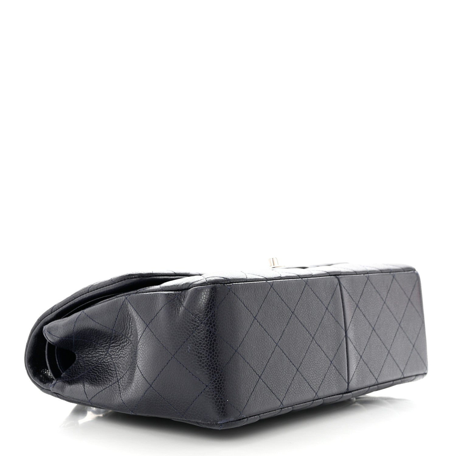 Chanel Caviar Quilted Jumbo Double Flap Navy Blue 4 of 12