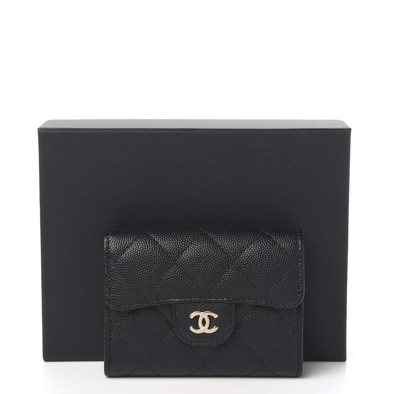 Chanel Caviar Quilted Flap Card Holder Wallet Black 8 of 8