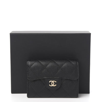 Chanel Caviar Quilted Flap Card Holder Wallet Black 8 of 8