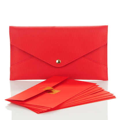 Louis Vuitton Veau Cachemire Envelope Pouch Red 7 of 7