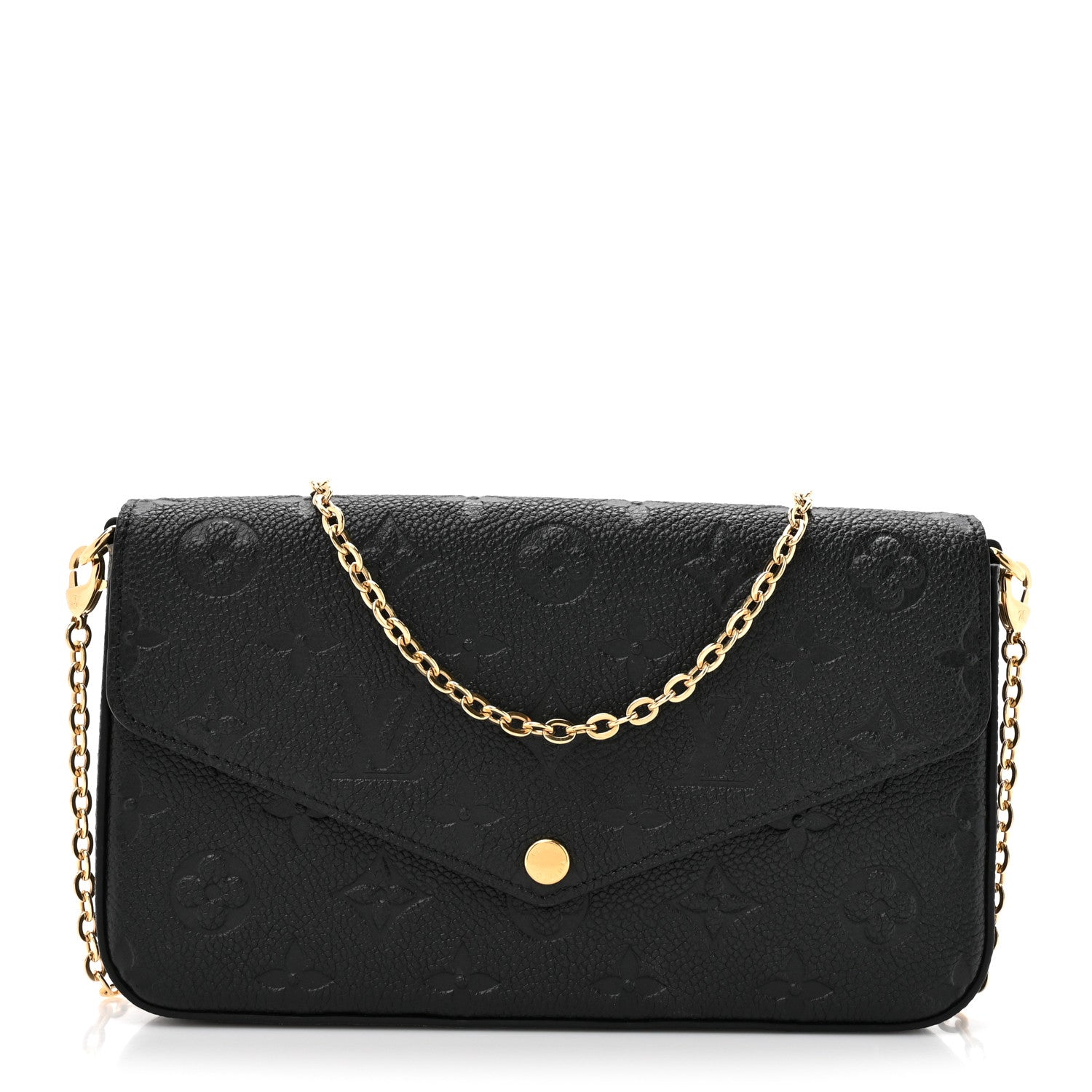 Louis Vuitton Empreinte Pochette Felicie Chain Wallet Black 1 of 10