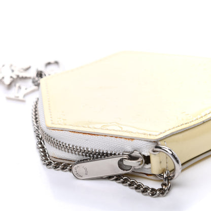 Louis Vuitton Vernis Folcon Snowflake Coin Purse MM Blanc Corail 7 of 9