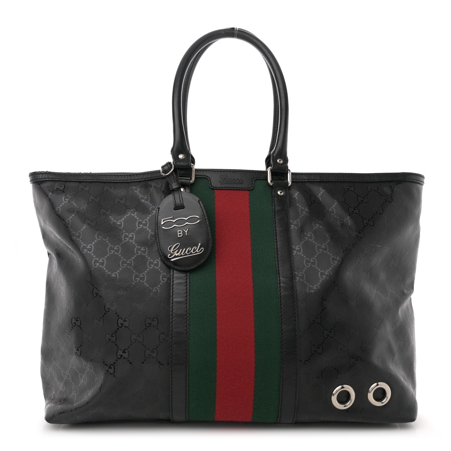 Gucci Imprime Monogram Web 500 Tote Black 1 of 14