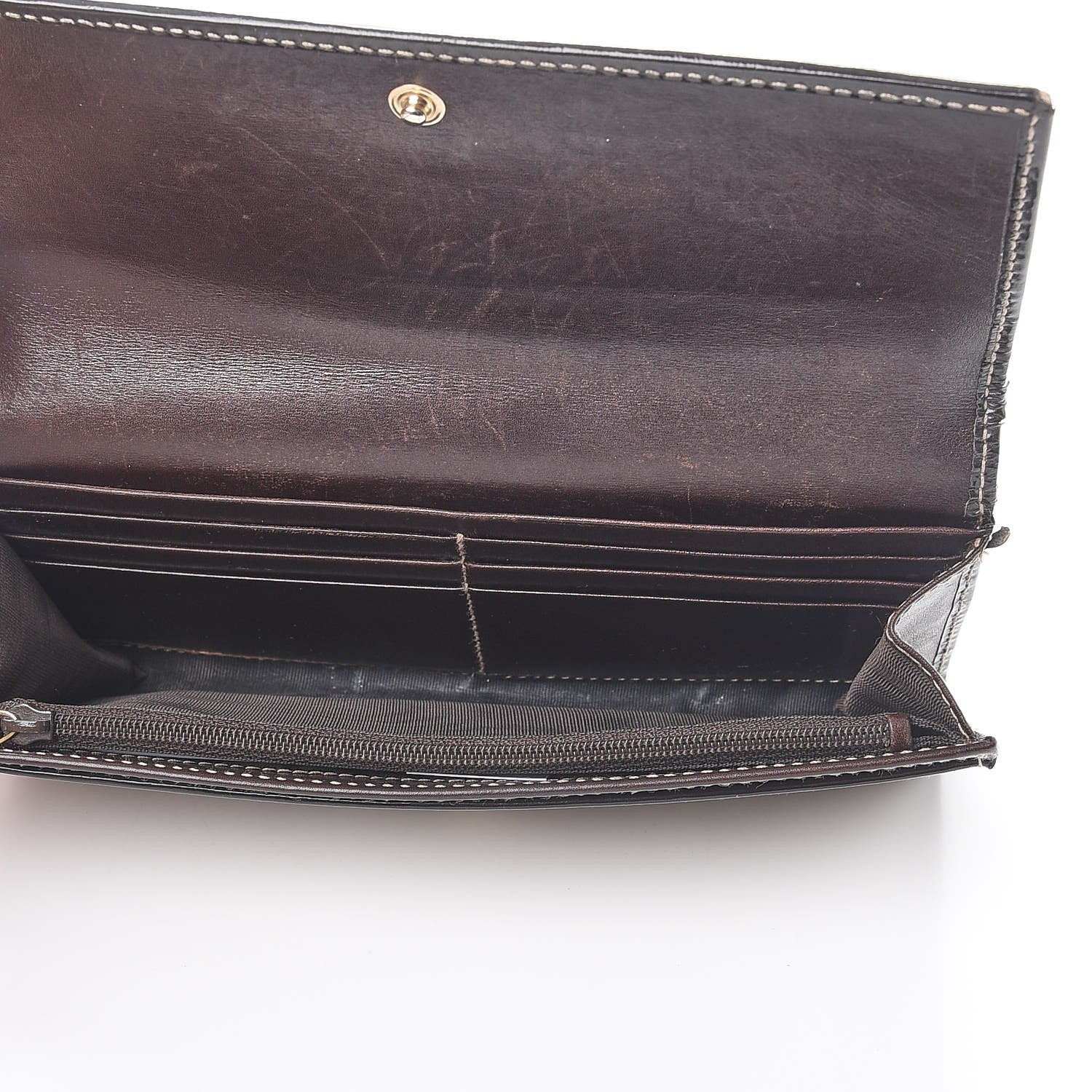Gucci GG Supreme Monogram Tattoo Heart Continental Wallet Brown 5 of 13
