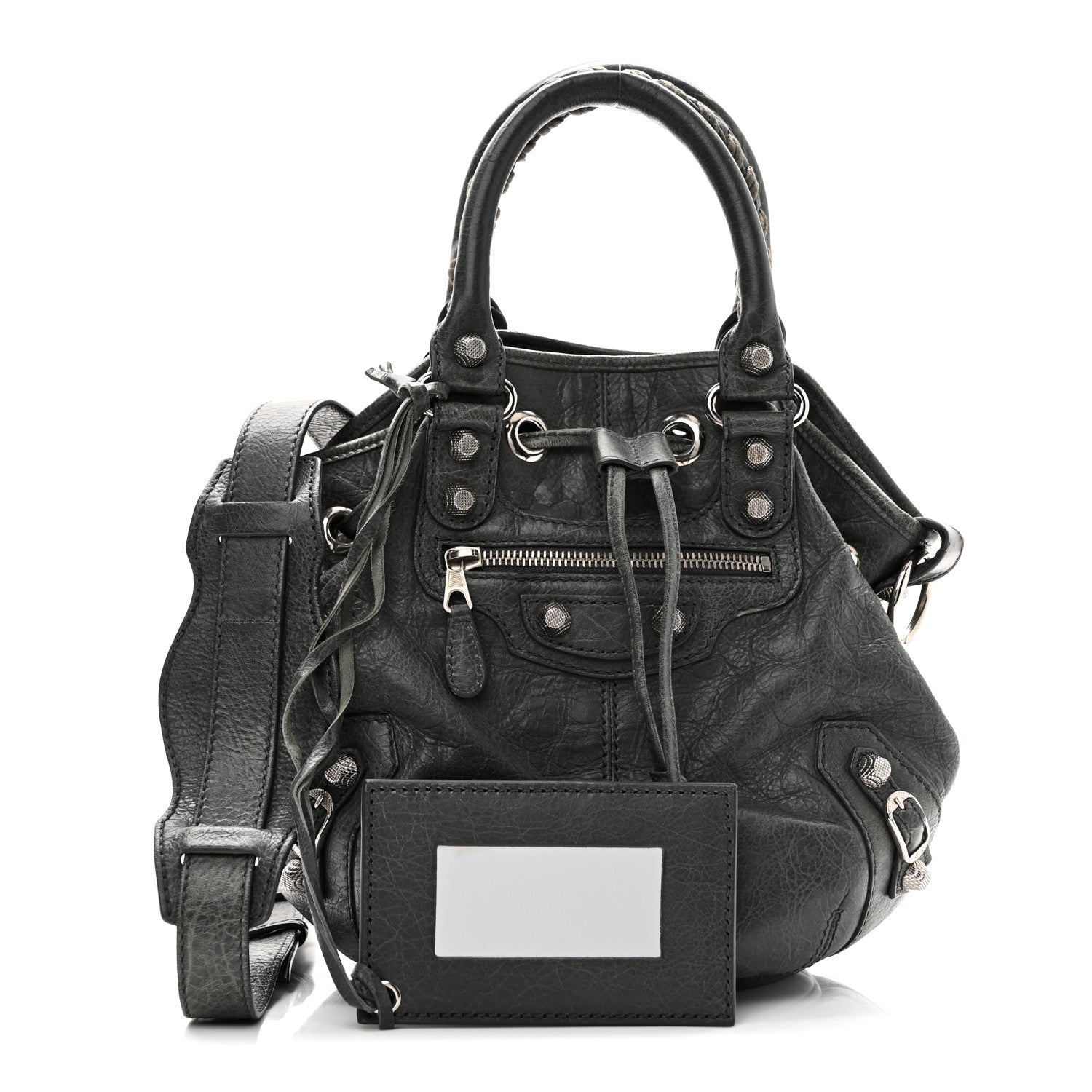 Balenciaga Agneau Giant 12 Silver Hardware Mini Pompon Gris Fossile 3 of 11