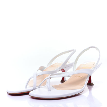 Christian Louboutin Kid Taralita 55 Thong Sandals 39.5 White 5 of 11